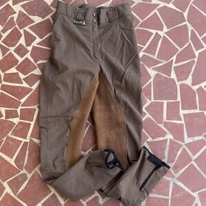 EuroFit Full Seat Breeches Jodhpurs Women’s 26L Equestrian Riding Pants Brown